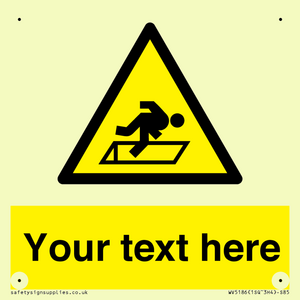 Custom Warning Hatch Sign